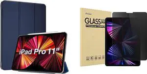 ProCase iPad Pro 11 Case 2021 2020 2018 Bundle with iPad Pro 11 Inch Privacy Screen Protector 2021 2020 2018