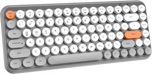 FELICON Wireless Bluetooth Keyboard Portable Mini 84-Key Typewriter Keyboard Compatible with Android, Ipad,Windows, PC, Tablet-Dark, Perfer for Home and Office Keyboards