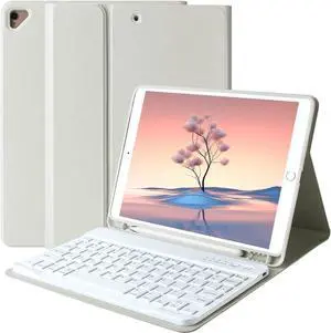 BAIBAO iPad 9th Generation Case with Keyboard 10.2 Inch - Detachable Slim Cover with Pencil Holder, Compatible with iPad 8th/7th Gen, Pro 10.5, Air 3rd (Gray)