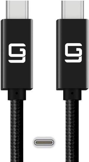 GodSpin USB C to USB C Cable (10Gbps) SuperSpeed [Certified] USB Type-C to USB Type-C, 100W Power (USB 3.1, 3.2, Thunderbolt 3) Nylon Braided, Dual 4k or Single 5k @60hz Display (10ft/10Gbps)