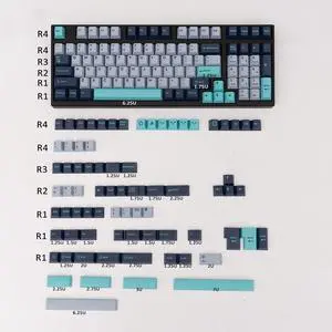 mintcaps 173 Keys Hammerhead Shark Keycaps Set Double Shot Cherry Profile Custom Keyboard Keycaps ISO ANSI for Cherry MX Gateron Kailh Switch Mechanical Keyboards