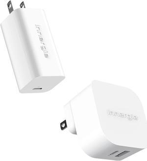[Bundle Pack: Innergie 60C US Plug+ Innergie 45H] Innergie 60W USB-C Wall Adapter + Innergie 45W USB-C/USB-A Dual Ports Wall Adapter +1.5m USB-C to USB-C Cord