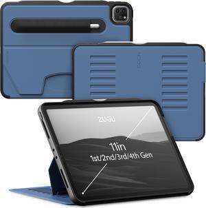 ZUGU Case iPad Pro 11 Inch Case 1st/2nd/3rd/4th Generation Case 2018/2020/2021/2022 | Slim Protective Case Wireless Apple Pencil Charging | Convenient Magnetic Stand & Sleep/Wake Cover | Slate Blue