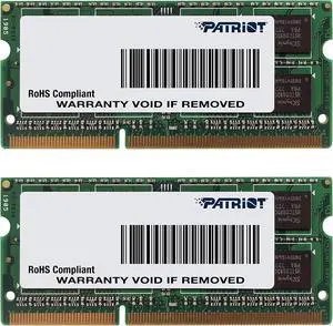 Patriot Mac Series 8GB Apple SODIMM Kit (2X4GB) DDR3 1333 PC3 10600 204-Pin SO-DIMM PSA38G1333SK