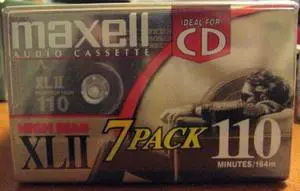 Maxell Audio Cassette High Bias XLII 110 Minutes 7 Pack