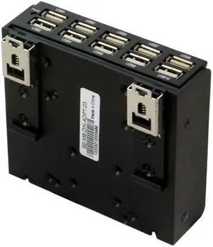 SEDNA - USB 2.0 10 Port DIN-Rail Mounting Hub, for Industrial Control/Server Cabinet mounting Applic