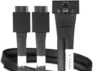 ICY DOCK MCIO 8i SFF-TA-1016 to 2X Oculink 4i SFF-8611 Cable - 0.5M | MB302L-B