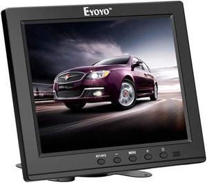 Eyoyo 8 Inch HDMI Monitor Small LCD Screen Mini Monitors 1024x768 4:3 TFT HD CCTV Security Display with Speakers HDMI VGA BNC AV Ypbpr Input for Computer PC Laptop RasPi Camera