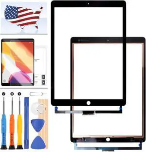 for iPad Pro 12.9 2 2nd Gen 2017 Screen Replacement A1671 A1670 Touch Screen Digitizer Panel Glass Sensor Touch Panel Repair Kits,Including Tempered Glass +Free Tools(Not LCD Display) (Black)