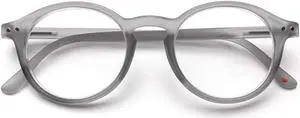 B + D Blue Light Bloking Reader Glasses Loop Readers PC soft touch Grey Color - +2.50