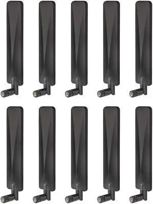 Bingfu 4G LTE Antenna 9dBi SMA Male Cellular Antenna (10-Pack) Compatible with 4G LTE Wireless CPE Router Hotspot Cellular Gateway Industrial IoT Router Trail Game Camera Outdoor Security Camera