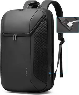 BANGE Men's Backpack for Work, Travel Laptop Backpack Fits 15.6 Inch Notebook, Business Work Backpack with USB3.0 Fast Charging Port