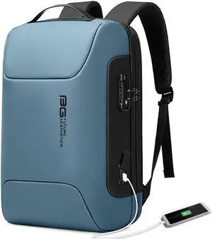 BANGE Anti Theft Business Backpack, Men Work Backpacks with USB C Charging Port, Slim Laptop Backpack for 15.6 Inch, Airplane Travel Backpack for Men and Women