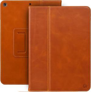 Casemade New iPad 10.2 inch Real Leather Case for 7th/8th/9th Generation (2019, 2020, 2021) - Premium Luxury Italian Slim Cover/Smart Folio with Dual Stand and Auto Sleep/Wake (Tan)