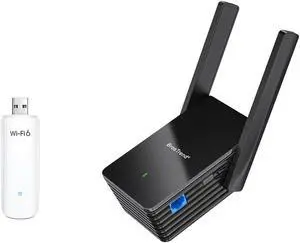 BrosTrend AX1500 WiFi 6 Universal WiFi to Ethernet Adapter with RJ45 Gigabit Port + BrosTrend WiFi 6 AX1800Mbps USB WiFi Adapter Dual Band WiFi Dongle 5GHz 1201Mbps Bundle