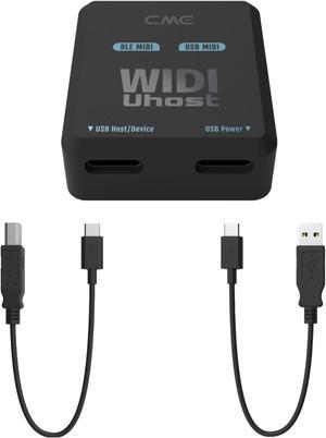 CME WIDI Uhost + USB-B OTG cable pack - Bluetooth USB MIDI Interface + USB host for Class Compliant USB MIDI devices via USB-B (printer) port