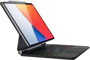 doqo Keyboard case for iPad Air 11(M2/M3) 2024 2025,Air 5th,4th and iPad Pro 11(4th,3rd,2nd,1st Gen),Magic Keyboard case with trackpad for iPad Pro 11,iPad Air 11,4,5th Gen Slim Wireless Backlit Black