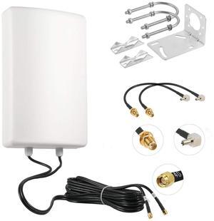 11dBi High Gain 4G LTE 5G Waterproof Dual Polarized MIMO Antenna with Dual 5 Meter Cable SMA/TS9 Connector for Netgear Nighthawk M6/M6 Pro, M5/MR5100, M1/MR1100, MiFi Mobile Hotspot Router, Eifagur