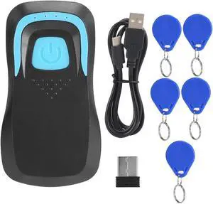 RFID ID/IC Card Reader Bluetooth Card Reader Code Scanner 13.56M/125Khz Frequency for Windows/iOS/Android Bluetooth Devices(IC-Black)