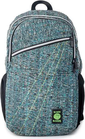 DIME BAGS City Dweller Casual Hemp Backpack with Padded Laptop Compartment and Water Bottle Holder ()