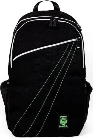 DIME BAGS Backpack with Padded Laptop Compartment, Durable Hempster Material, 11 Storage Pockets, For Travel & Daily Use, City Dweller (Black)