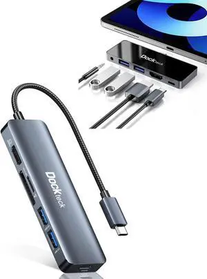 Dockteck USB C Hub, 4K 60Hz HDMI Adapter, for MacBook Pro, iPad Pro, XPS