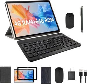 Tablet 2 in 1 12GB+128GB Android 13 Tablets, 10.1 Inch Tablet With Keyboard Mouse Case Stylus, 2.4G/5G Wifi 6, 1.8Ghz Computer Tablet PC, 1280*800 HD Touch Screen, 8MP Dual Camera, 6000mAh Battery