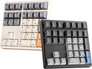 Kisnt Mechanical Number Pad, 34 Key Hot Swappable Numpad Brown Switch(White&Black)