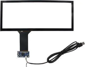 FanyiTek for 12.3" 1920x720 1280x480 Wide Bar LCD Screen,12.3 inch Capacitive Touch Sensor Panel with USB Card,Support 10 Muti-Touch
