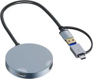 USB 3.0 to Dual HDMI Adapter, USB-A to HDMI Splitter Support 4K@30Hz and 1080P, Compatible with Mac OS and Windows11/8/7 - External Video & Graphics Card