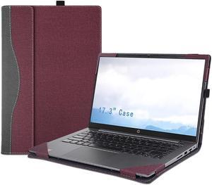 Laptop Cover Case for 17.3 inch Hp Laptop 17s-cu 17-cn cp&Hp Envy 17t / Hp 470 G8 G9 G10 Protective Sleeve Bag with Pen Holder and Heat Dissipation Hole (Wine red)