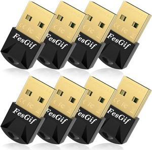 FesiGif 8 Pack USB Bluetooth Adapter for PC, Mini USB Bluetooth 5.3 Dongle Stick Wireless Audio Receiver Transmitter Bluetooth Extender Repeater Booster for Desktop Laptop Support Windows 11/10/8.1/7