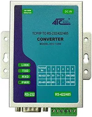 GRIDCONNECT Serial Ethernet Converter- ATC-1200 Low Cost RS232/422/485 to Ethernet