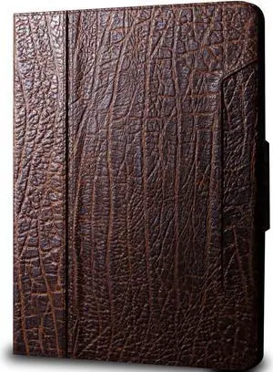 Gexmil Leather Case for iPad Pro 12.9 Inch, 6th/5th/4th/3rd Generation 2022/2021/2020/2018,Genuine Leather Folio Cover Shockproof with Pencil Holder,Magnetic Buckle Auto Sleep/Wake,Buffalo Pattern