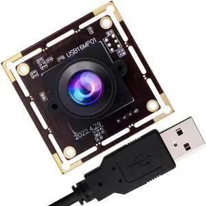 Hotpet 16MP Wide Angle USB Camera Module with 180 Degree Fisheye Lens Ultra HD 3496P Security USB Camera Board for Linux Windows Android MAC Machine Vision Webcam Support UVC, Plug & Play