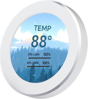 iHTP 2.1" AIO Display Screen Upgrade Kit LCD Screen CPU Temp Monitor for CPU Liquid Cooler, Computer Accessories PC Parts White