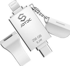 256GB Apple MFi Certified iPhone-Photo-Stick, 3 in 1 USB3.0 Photo-Stick-for-iPhone-Flash-Drive iPhone Memory-Stick Thumb Drives for iPhone Backup Memory Stick for iPhone iPad Type-C Android Phone PC