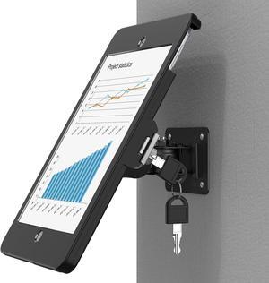 Keuvirya iPad Wall Mount - Tablet Wall Mount Holder with Anti-Theft Aluminum Security Lock System, Compatible ONLY with iPad 10.2-Inch (9th, 8th, 7th Gen.), Adjustable Design - Black