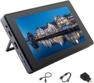 Ingcool 7inch HDMI LCD with Case for Raspberry Pi Capacitive Touchscreen 1024x600 IPS Display Screen Monitor Compatible with Raspberry Pi 4B/3B+/3B/Zero/Jetson Nano Support Windows 10/8.1/8/7