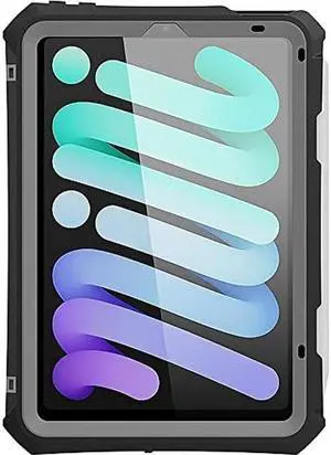 Sahara - Water-Resistant Case for iPad Mini (A17 Pro) and iPad Mini (6th Generation 2021), Black, (TB00062)
