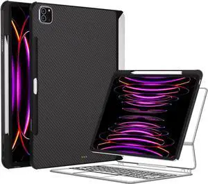MAGEASY CitiCover for iPad Pro 12.9" Case with Pencil Holder - Compatible with Magic Keyboard & Smart Keyboard Folio, Premium Aramid Fiber, Fit 2021-2022 iPad Pro 12.9" 5th Gen & 6th Gen
