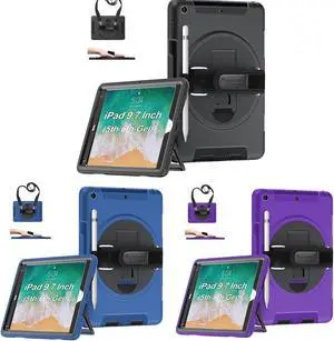 (Get 2) iPad 6th/5th Generation 9.7 Case Black+Purple+Blue