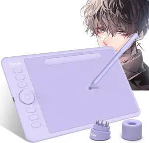 Parblo Graphic Drawing Tablet with Drawing Glove 8192 Levels Battery-Free Stylus, 7 x 4 Inch Drawing Pad for Computer, Design & Online Teaching