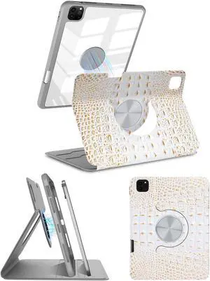 ProtUTab 10.9 inch Case Compatible with iPad Air 4/5th Gen (2020/2022) Case with Pencil Holder, Detachable Case Compatible with Apple iPad Pro 11 inch 4th/3rd Gen (2022/2021 Released), White