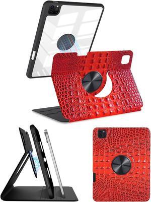 ProtUTab 10.9 -inch Case Compatible with iPad Air 4/5th Gen (2020/2022 Released) Case with Pencil Holder, Detachable Case Compatible with Apple iPad Pro 11-inch 4th/3rd Gen (2022/2021 Released), Red