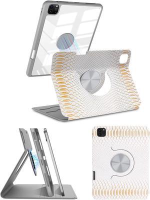 ProtUTab 10.9 -inch Case Compatible with iPad Air 4/5th Gen (2020/2022 Released) Case with Pencil Holder, Detachable Case Compatible with Apple iPad Pro 11-inch 4th/3rd Gen (2022/2021 Released), White