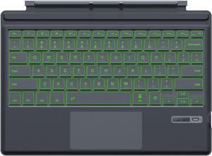 TOMSENN Surface Pro 7 Keyboard, Bluetooth 5.1, 7-Color Backlit Touchpad, Compatible with Surface Pro 7/7+/6/5/4/3