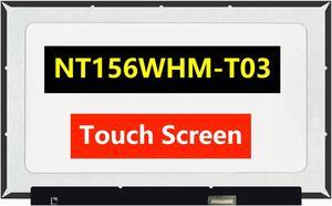 TFTcenter NT156WHM-T03 V8.0 V8.1 LCD LED OnCell Touch Screen Replacement for Laptop 40Pins HD 1366x768 Display(Only for NT156WHM T03 not for Others) with Tape