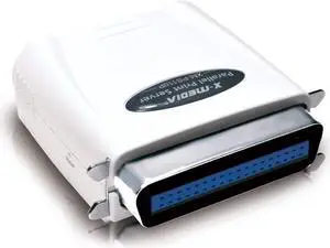X-MEDIA XM-PS110P 1-Port 10/100Mbps Fast Ethernet Parallel Print Server, Parallel Centronics Port Network Print Server