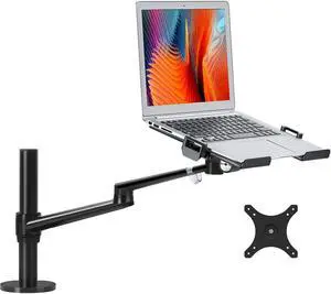 Viozon Laptop/Notebook/Projector Mount Stand, Height Adjustable Single Arm Mount Support 12-17 inch Laptop/Notebook/Tablet, Free Removable VESA 75X75 and 100X100 for Monitor 17-32 inch.